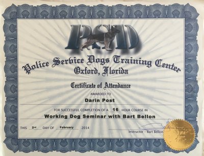 PSD Certificate